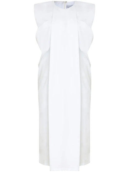 Gathered-Detailed Midi Dress