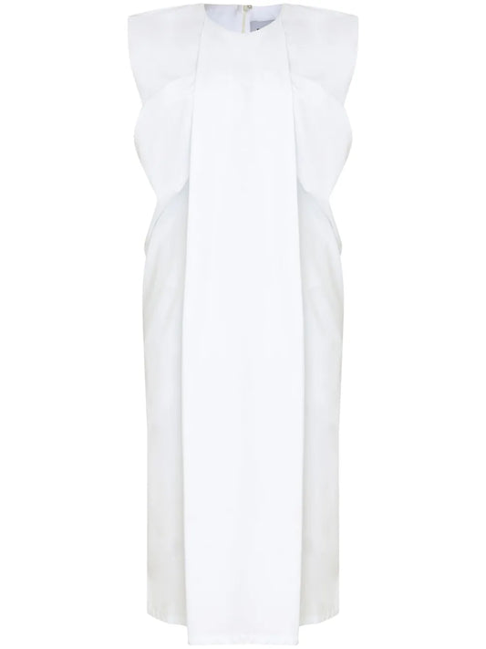 Gathered-Detailed Midi Dress