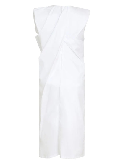 Gathered-Detailed Midi Dress