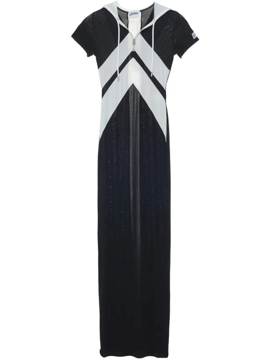 Chevron-Print Maxi Dress