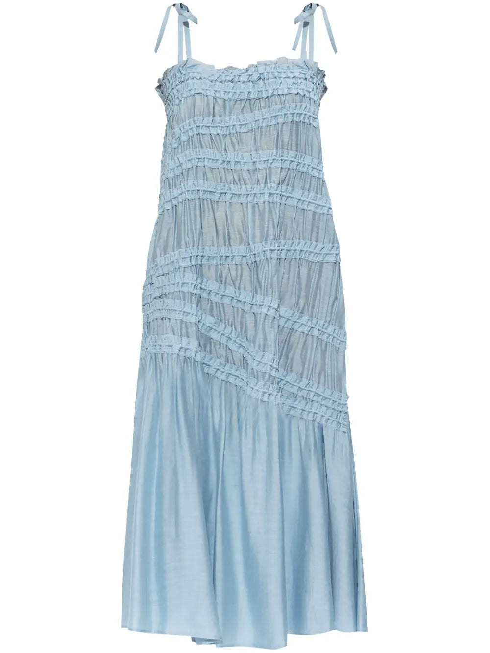 Shirred Midi Dress
