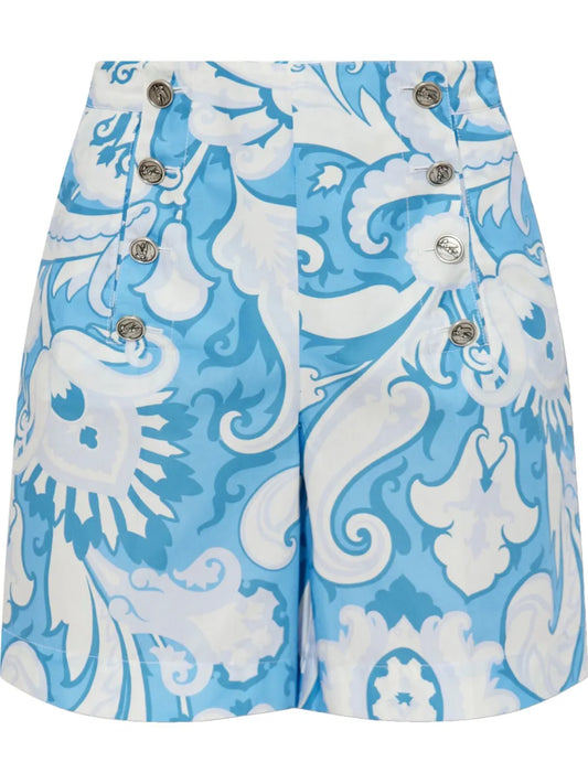 Paisley-Print Shorts