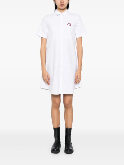 Embroidered Logo Shirt Dress
