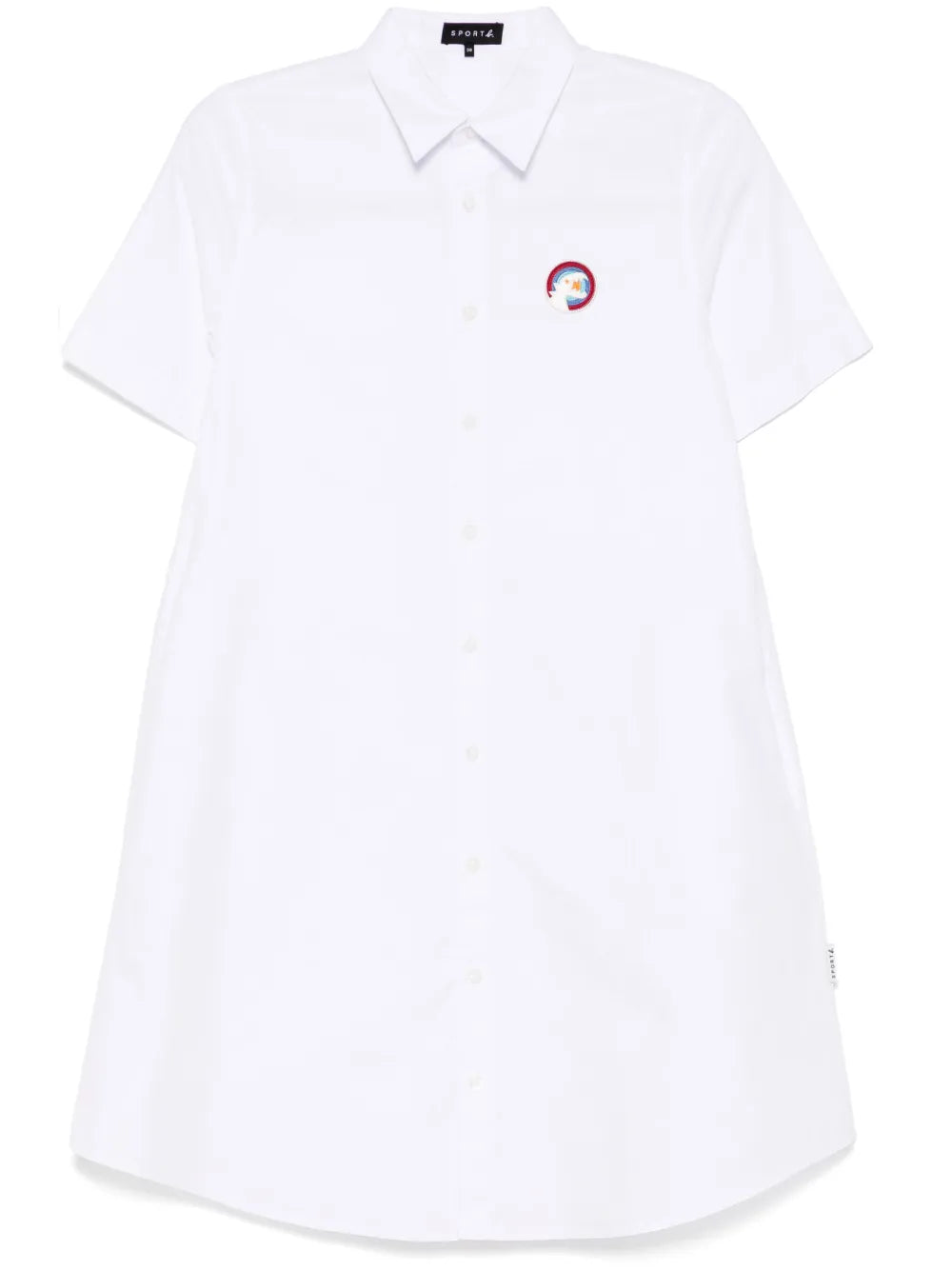 Embroidered Logo Shirt Dress
