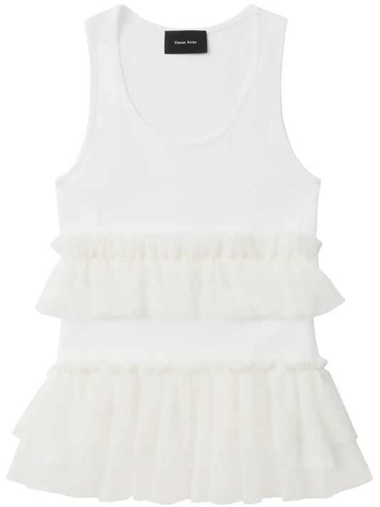 Ruflled Detailing Tank Top