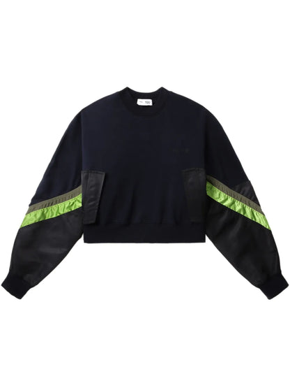 Striped-Detail Sweatshirt