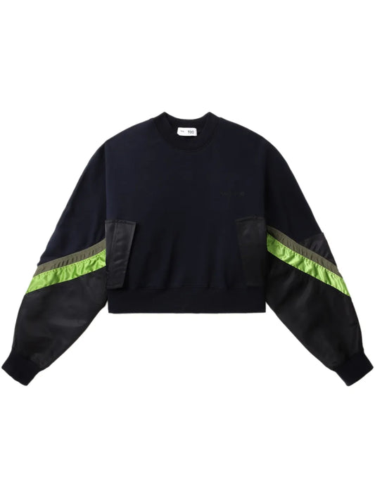 Striped-Detail Sweatshirt