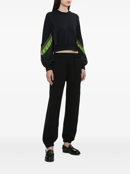 Striped-Detail Sweatshirt