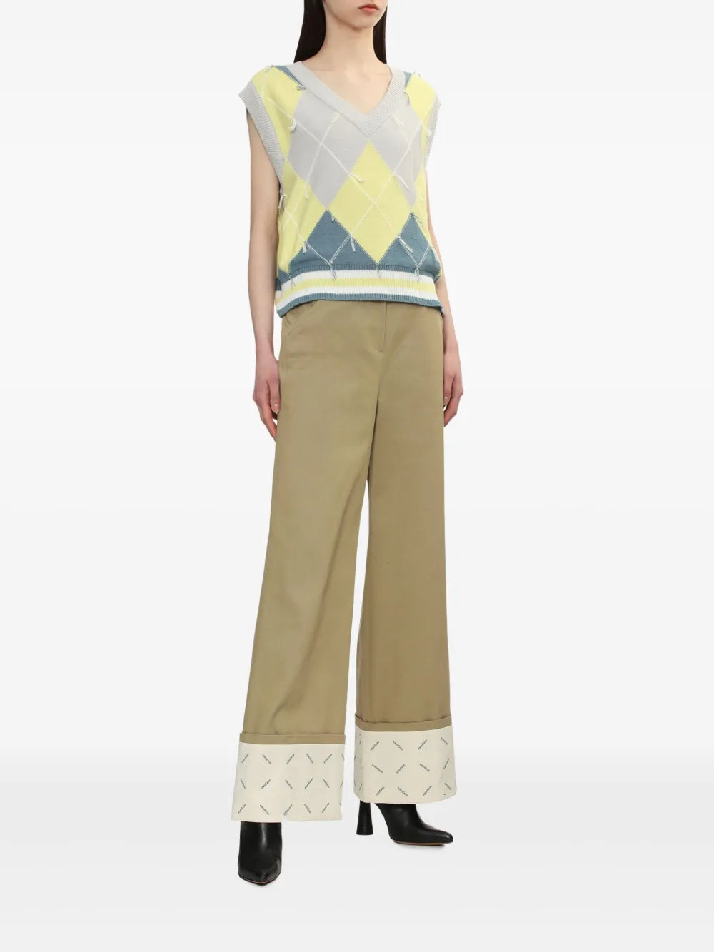 Turn-Up Hem Trousers