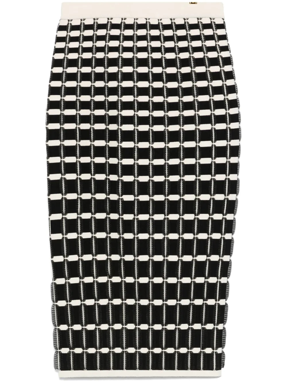 Micro-Ruffles Midi Skirt