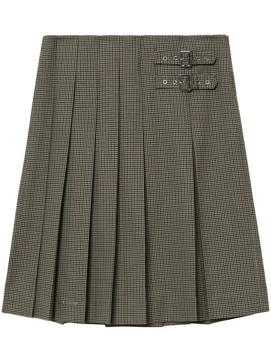 Check-Print Skirt