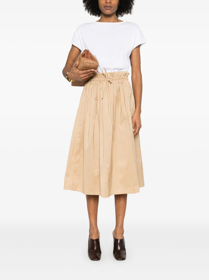 Gathered-Detail Midi Dress