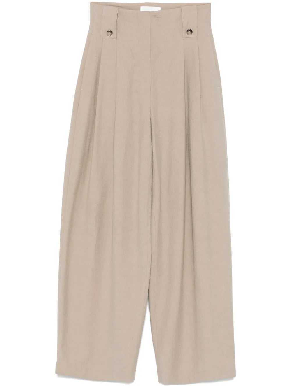 Pleated Wide-Leg Trousers