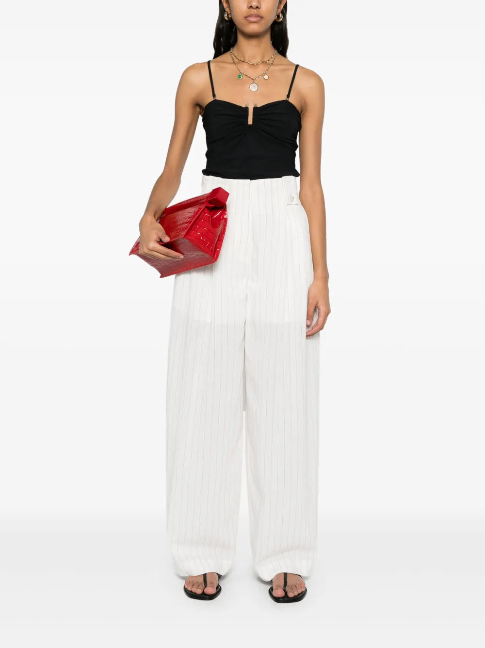 Ruched-Detail Tank Top