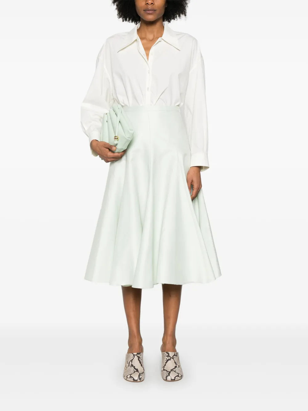 Flared Midi Skirt