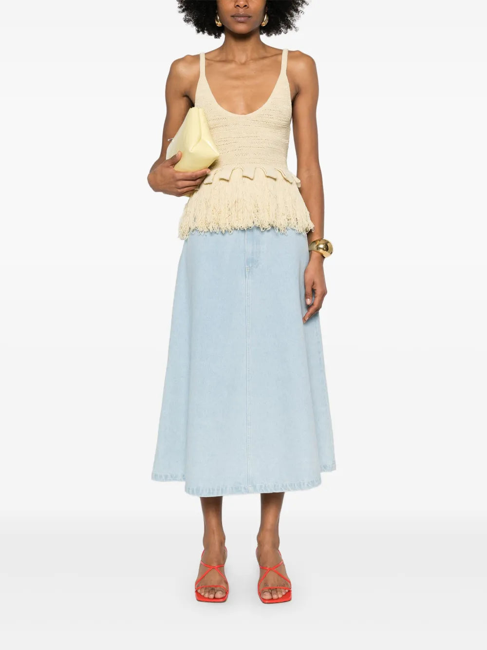 Denim Midi Skirt