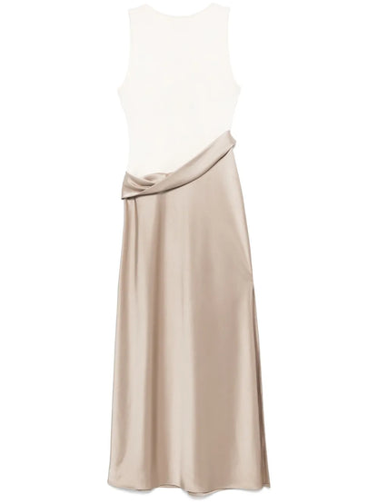 Draped-Detail Maxi Dress