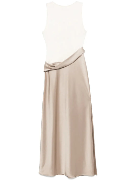 Draped-Detail Maxi Dress