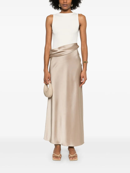Draped-Detail Maxi Dress