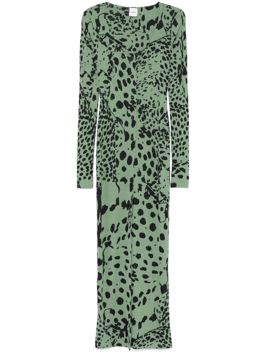 Leopard-Print Maxi Dress