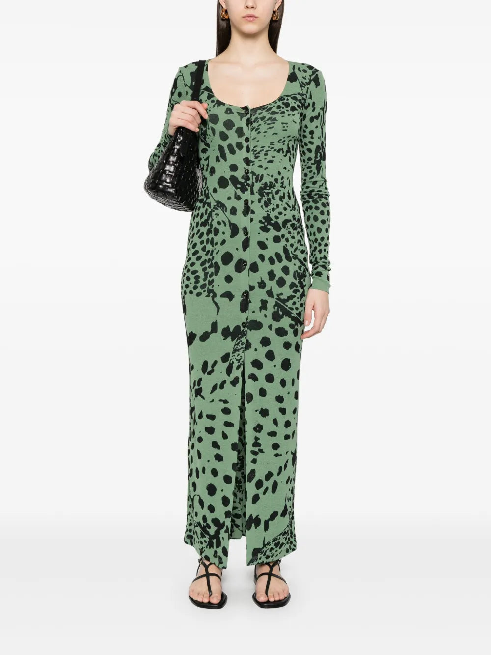 Leopard-Print Maxi Dress