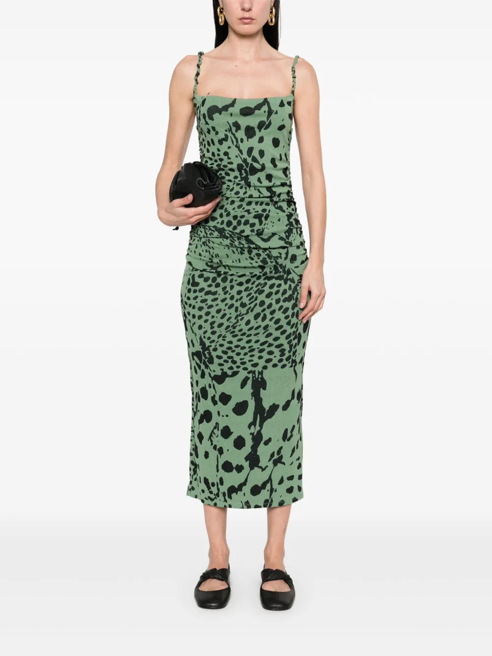 Animal-Print Midi Dress