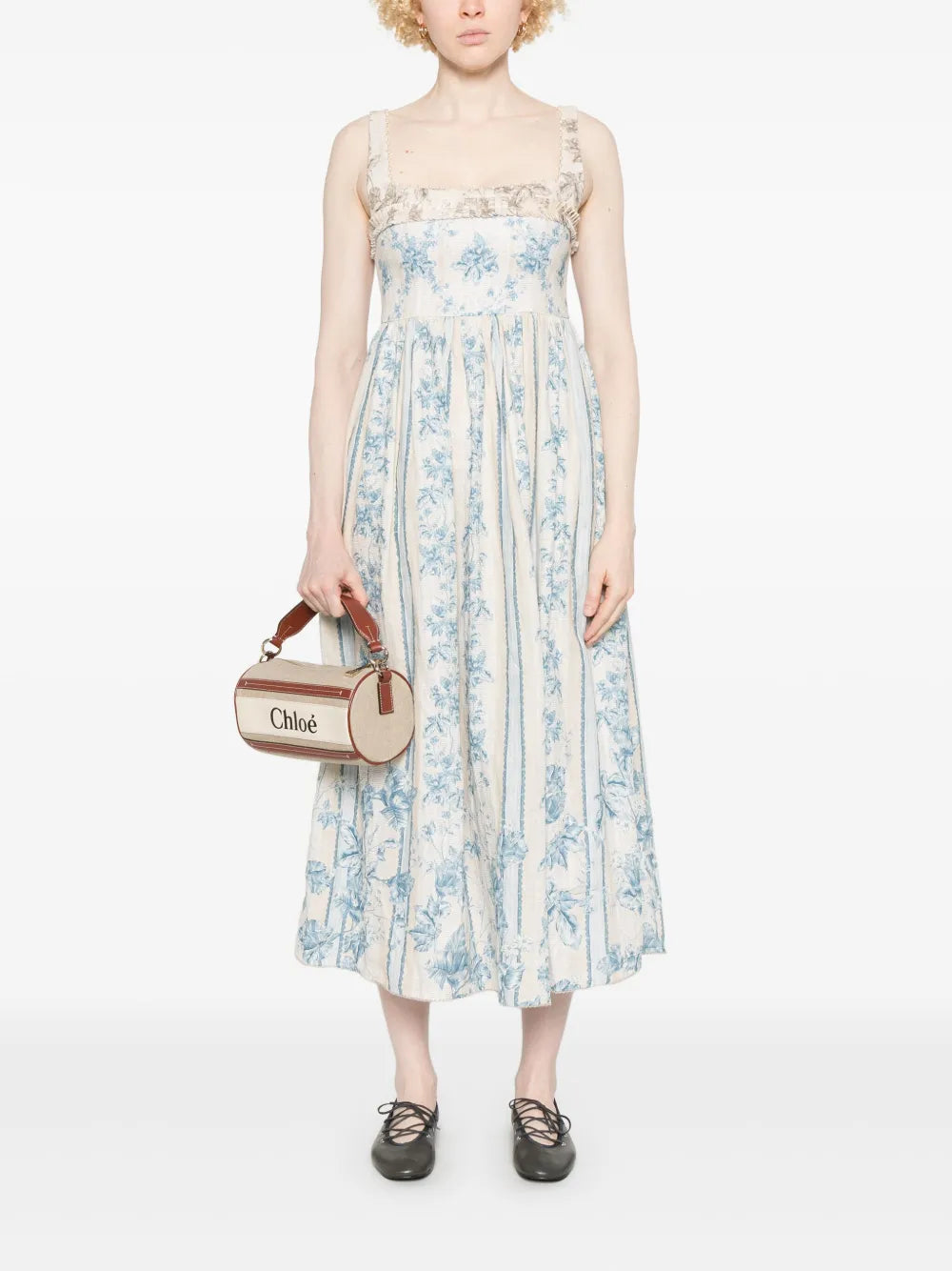 Barbara Bougainvillea Midi Dress