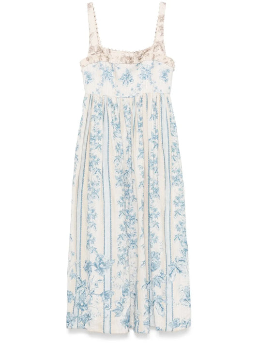 Barbara Bougainvillea Midi Dress