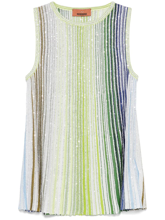 Striped Sequins Top