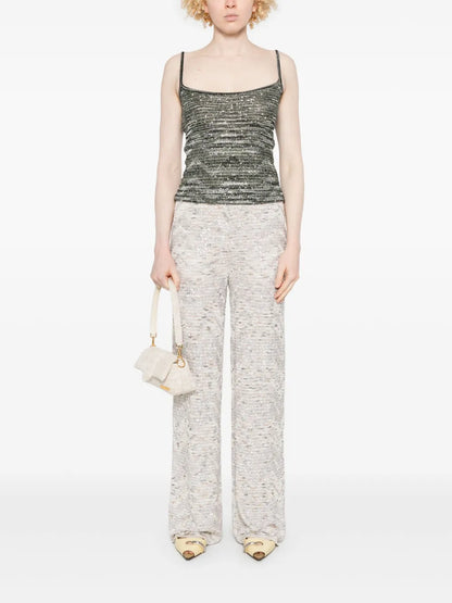 Sequinned Flared Trousers
