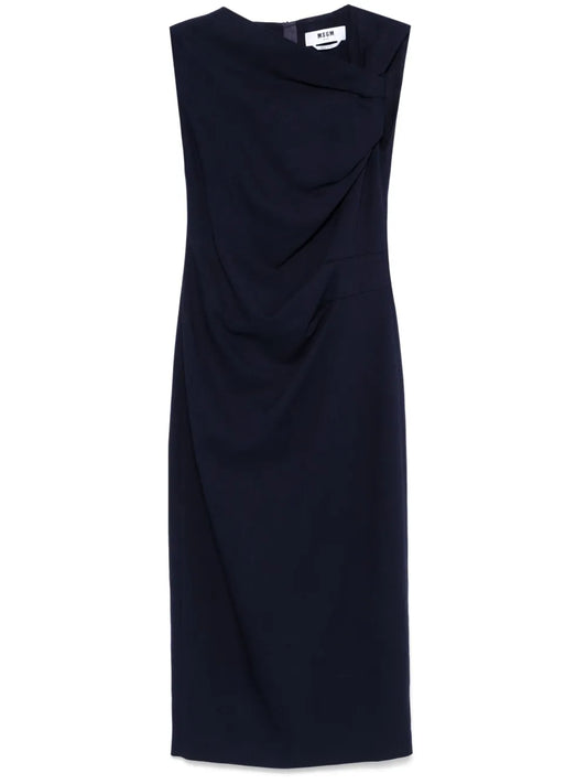 Twist-Detail Midi Dress