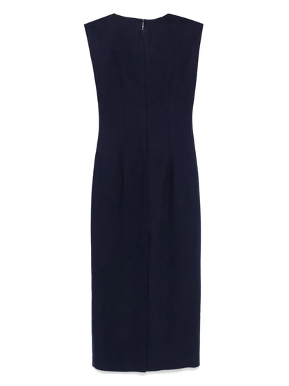 Twist-Detail Midi Dress