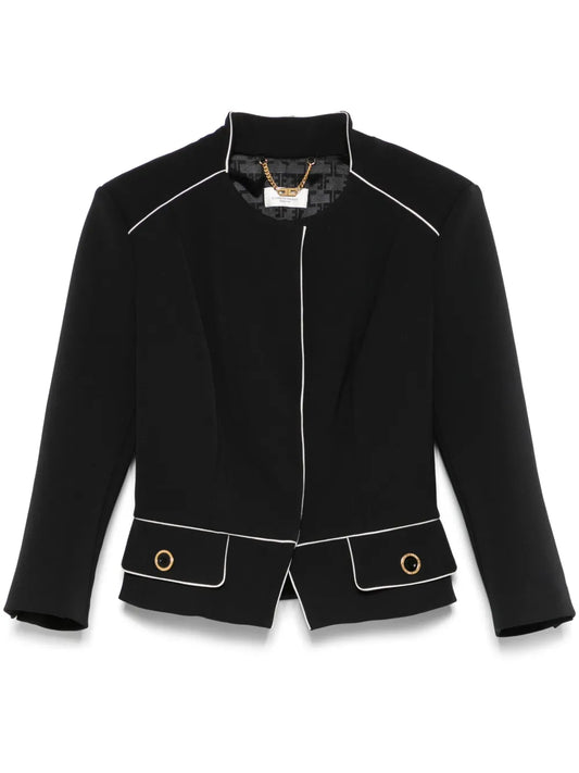 Scarf-Detailed Jacket