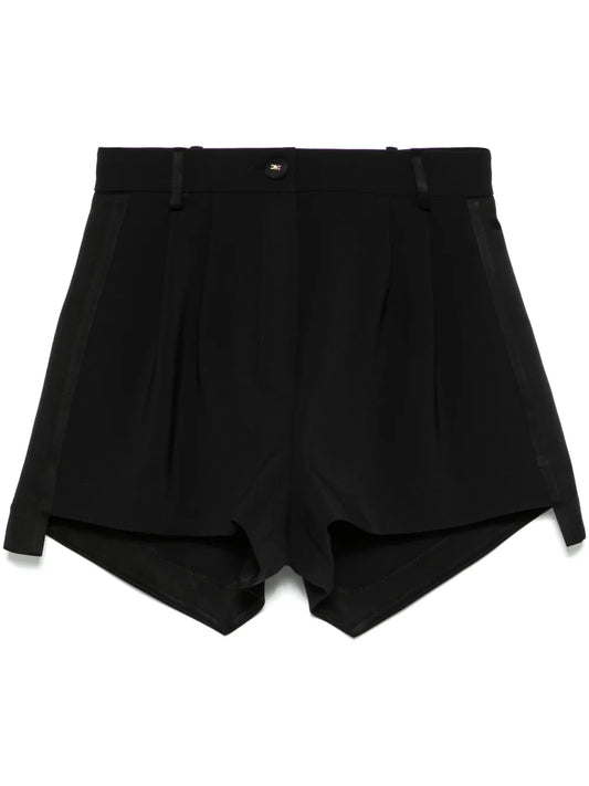 Satin-Bands Crepe Shorts
