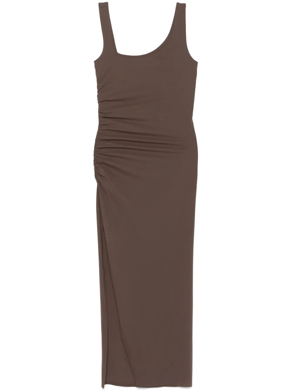 Ruched-Detail Midi Dress