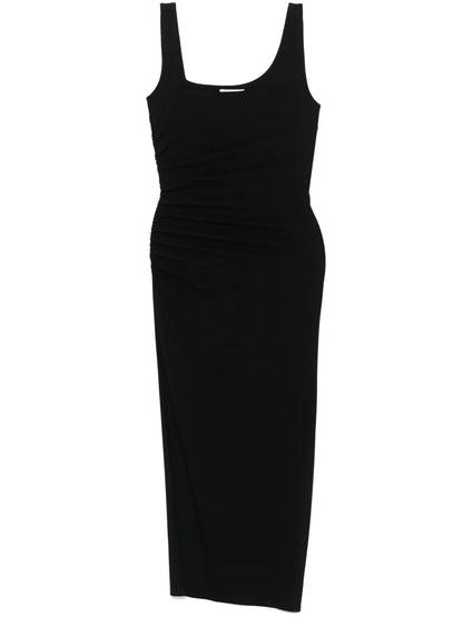 Ruched-Detail Midi Dress
