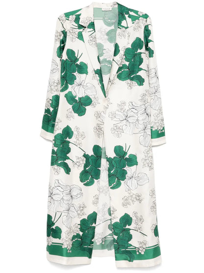 Floral-Print Coat
