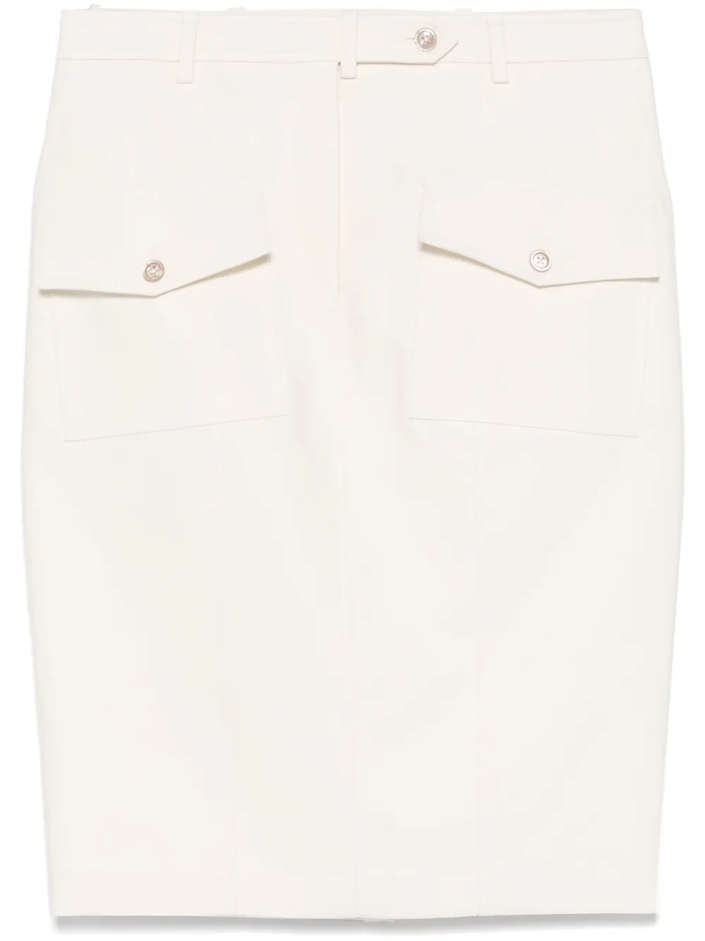 Patch-Pockets Midi Skirt