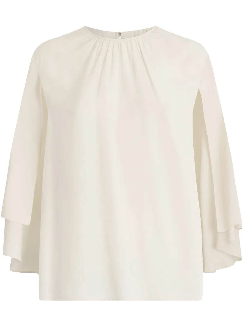Belted Crepe De Chine Blouse