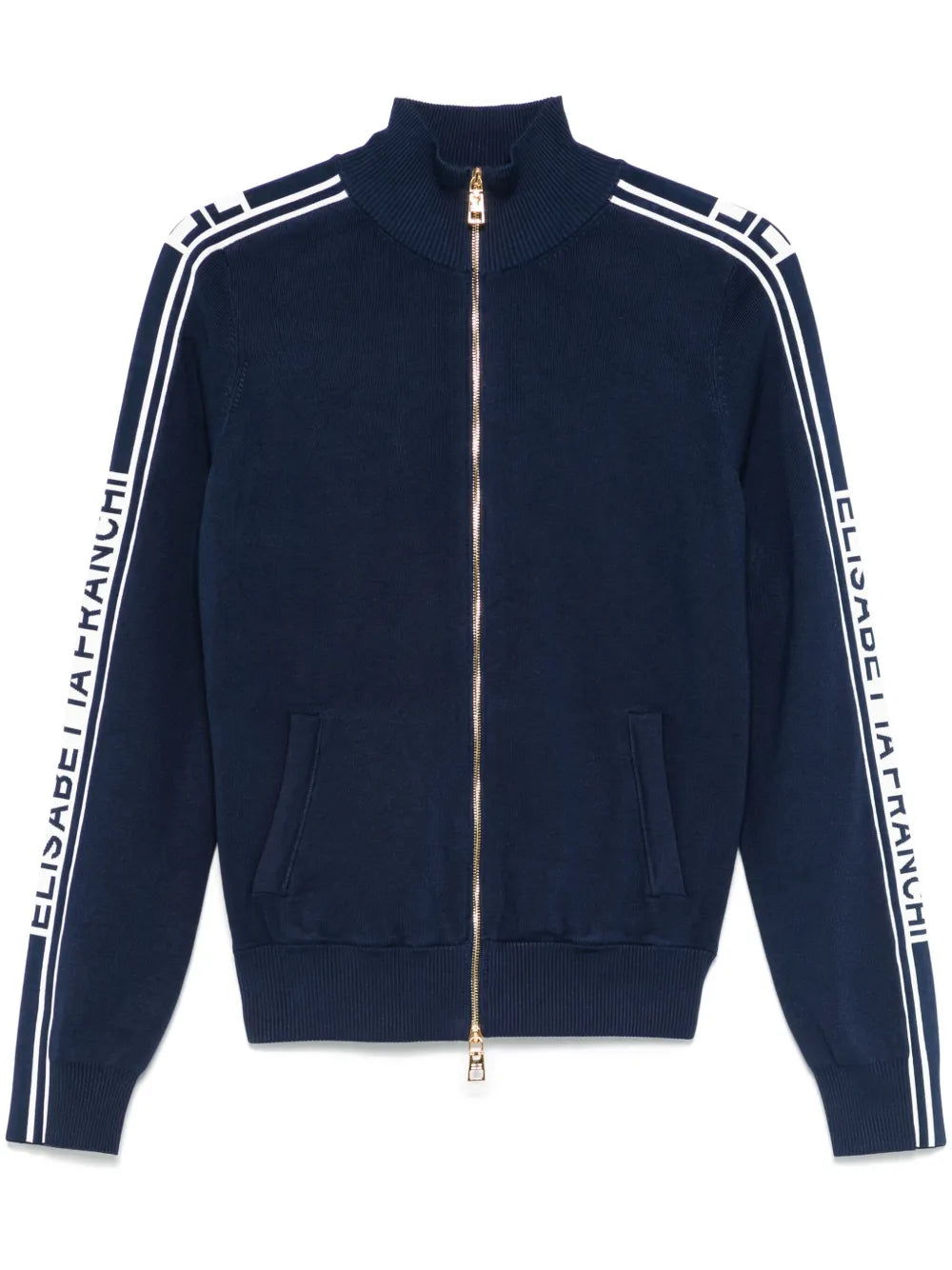 Contrasting-Bands Cardigan