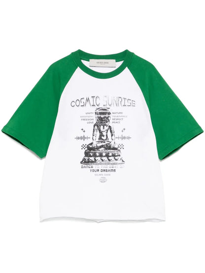 Contrasting-Sleeve T-Shirt