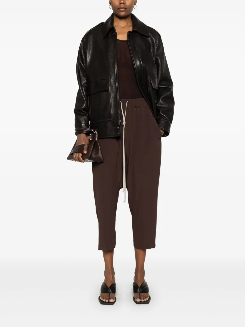 Drawstring Cropped Trousers
