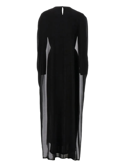 Cape-Insert Maxi Dress
