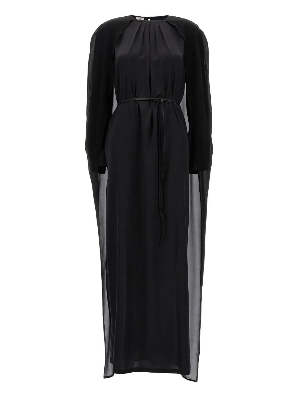 Cape-Insert Maxi Dress