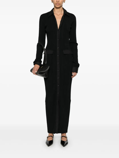 Knitted Shirt Maxi Dress