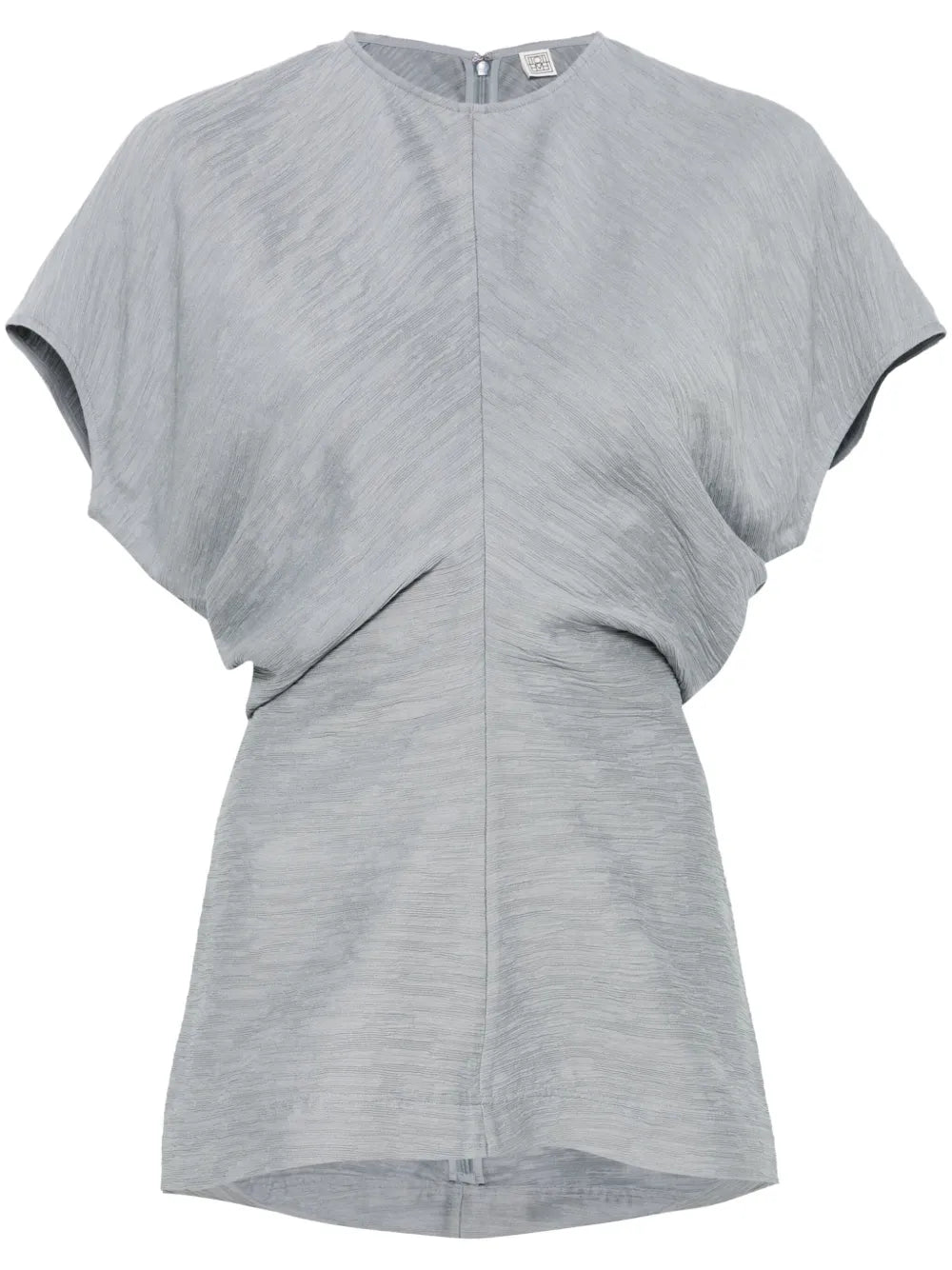 Slouch-Waist Crinkled Top