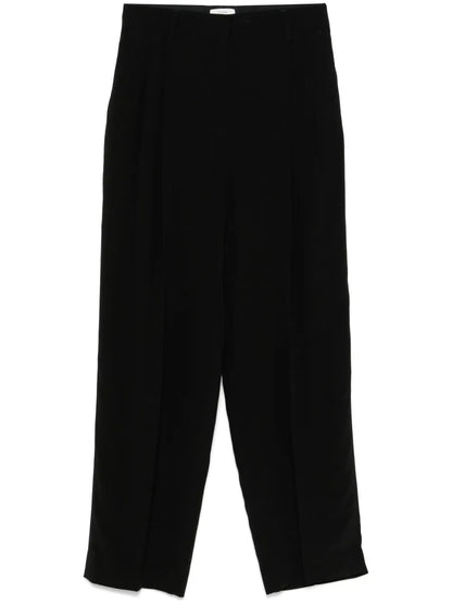 Pleated Straight-Leg Trousers