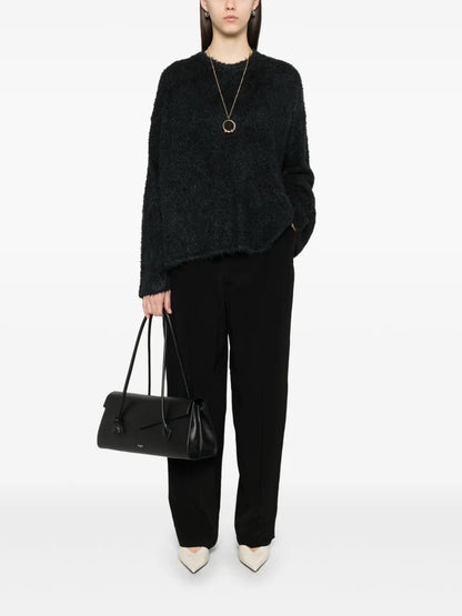 Pleated Straight-Leg Trousers