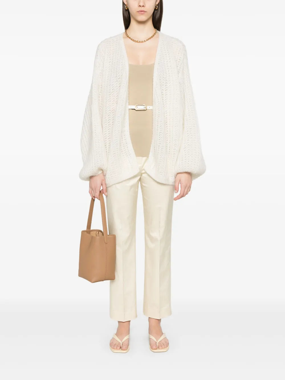 Puff-Sleeve Cardigan