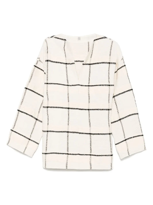 Windowpane-Check Tunic